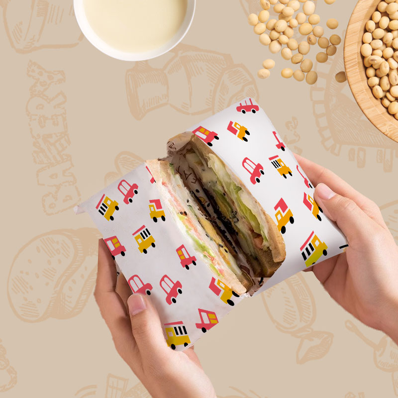 Papel de embalaje de sándwich a prueba de aceite papel de almohadilla desechable para pastel horneado hamburguesas arroz pastel de bento papel de absorción de aceite