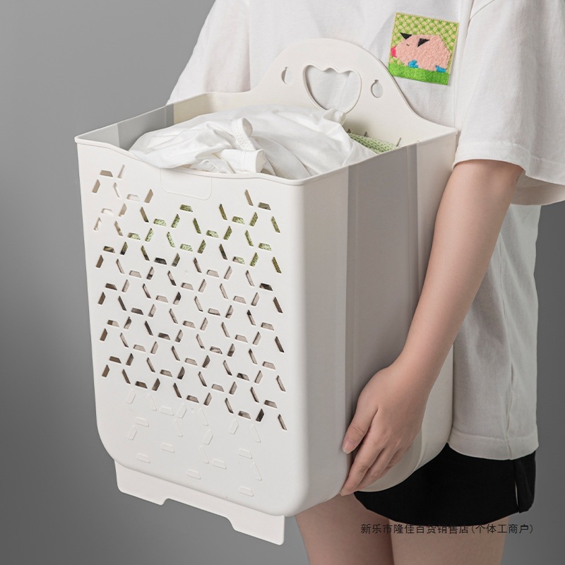 大号折叠脏衣篮 现代简约挂墙脏衣服收纳筐家用浴室壁挂式脏衣篮|undefined