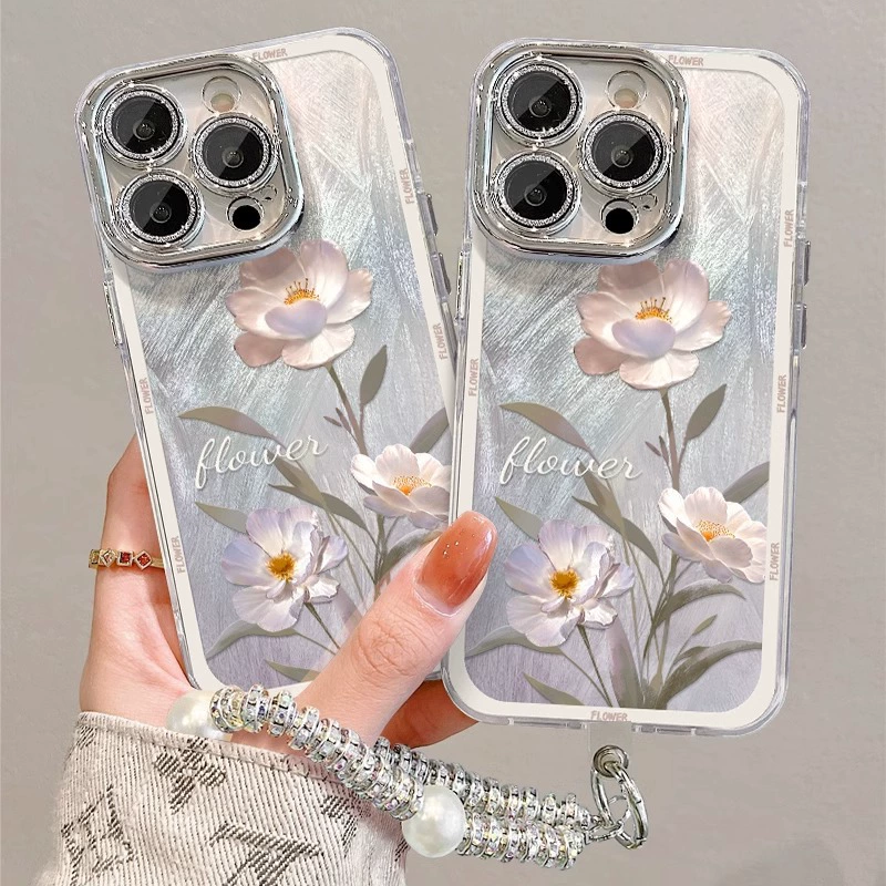 Совместимый милый чехол для телефона Pro, S18, x200, x100, x90, с цветочным рисунком