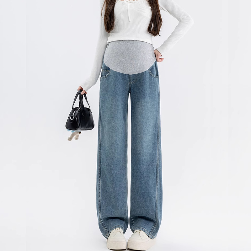 In-Stock Maternity Pants for Spring and Autumn, Non-Tightening Denim Jeans for Fall and Winter, Autumn Fashion, One-Piece Dropshipping In-Stock Maternity Pants for Spring and Autumn, Non-Tightening Denim Jeans for Fall and Winter, Autumn Fashion, One-Piece Dropshipping