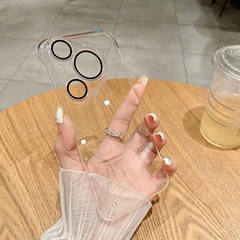 透明無邊框適用華為P70Pro手機殼新款P70全包鏡頭膜mate60保護套