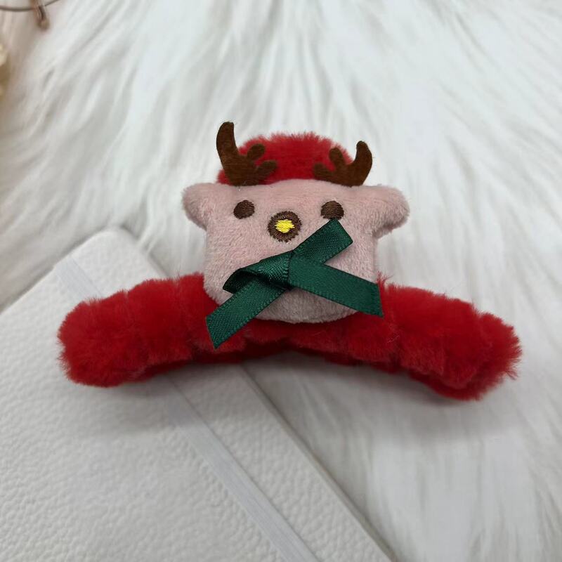 クリスマスシリーズの頭飾りの大きい毛のぬいぐるみのクリップの後頭部のかわいい漫画はサメのクリップメーカーの卸売りを出します。|undefined