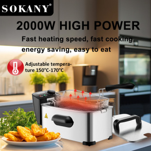 Cross Border SOKANY Fryer Household 3.5L Electric Fryer Fried Chicken Fries DEEP FRYER 10075