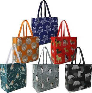 Reusable Grocery Bag Laminated Foldableing Shopping Bag Environmentally Friendly Universal Satchel Recycled Rpet Tote Bag Customized