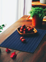 WBZ7手作老粗布簡約小席土布茶席桌旗茶布茶巾杯墊茶墊中式復古禪