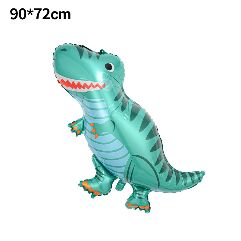Globos de aluminio con diseño de animales de dibujos animados con temática de dinosaurios para decoraciones de fiestas de cumpleaños infantiles image 20