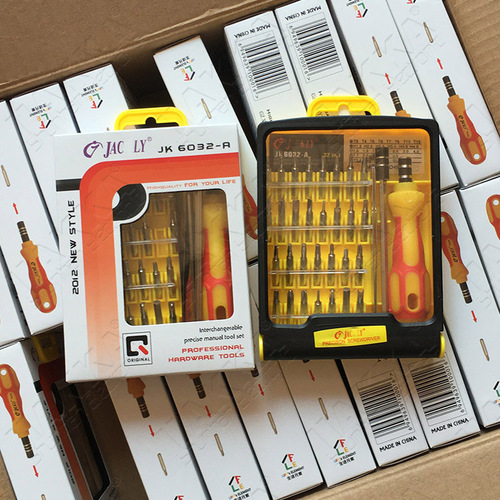 Foreign trade JACKLY 6032A/B 32-in-1 mobile phone disassembly tool set telecommunications screwdriver combination set