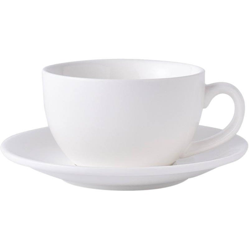 Blanco puro al por mayor creativo simple taza de café y platillo traje Taza de cerámica vajilla taza de café del hogar taza de la Oficina