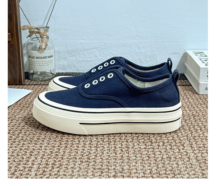 Women’s Retro Casual Flat Shoes Thick-soled Versatile College Style_voghion.com