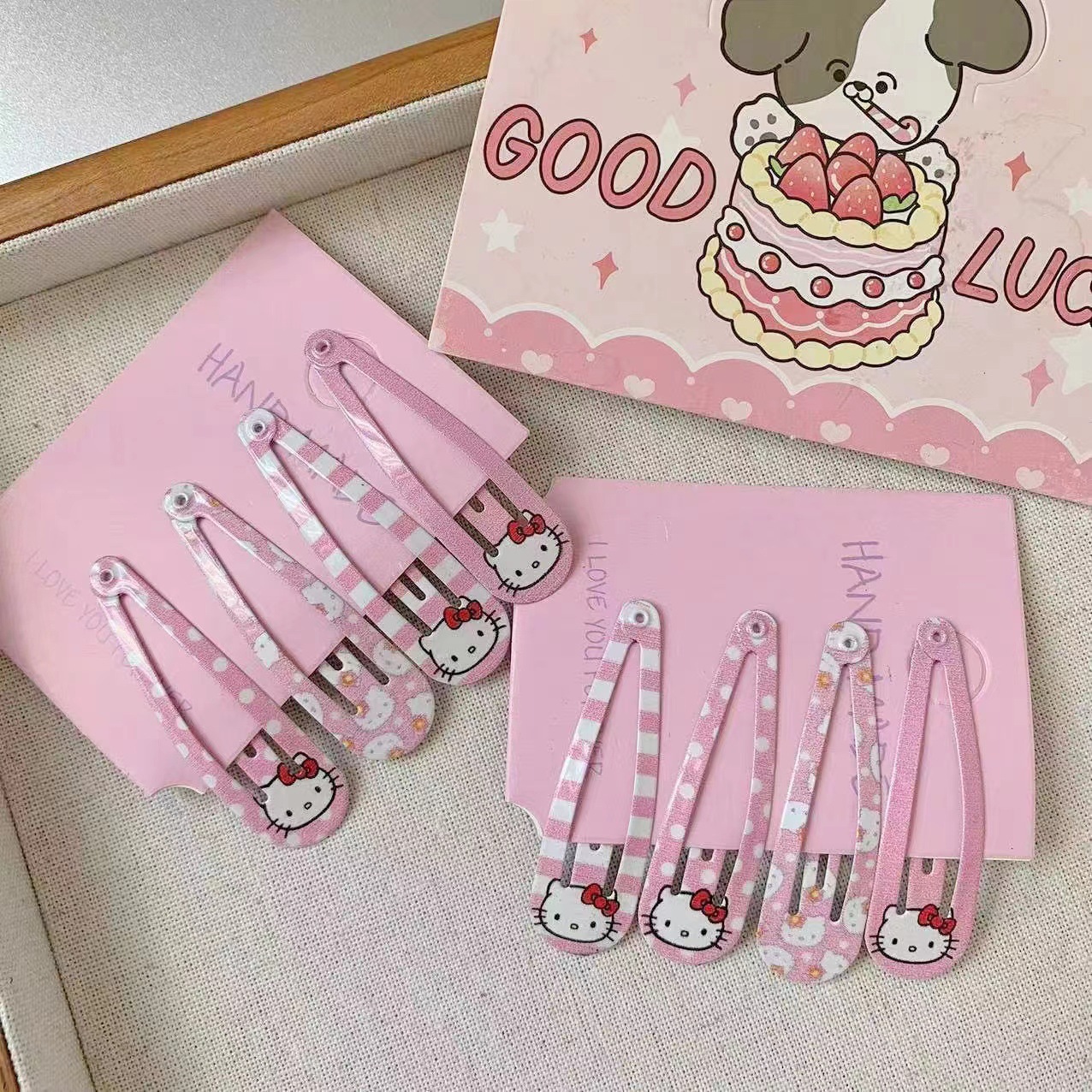 Clipper de pelo lindo gato KTbb japonés dulce estudiante chica Liuhe clipper de dibujos animados universal tocado de mujer un yuan