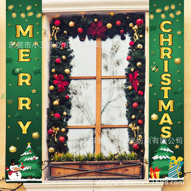 C203 녹색 눈사람 배너 30*180