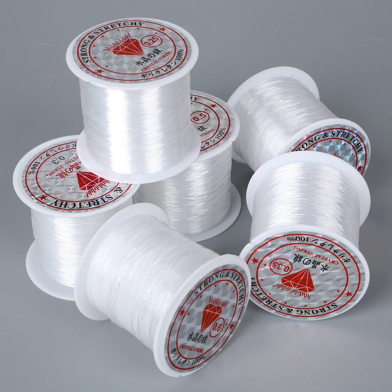 0.2-0.8MM transparent fishing line elastic crystal line beaded line diy handmade bracelet jewelry materials 0.2-0.8MM transparent fishing line elastic crystal line beaded line diy handmade bracelet jewelry materials