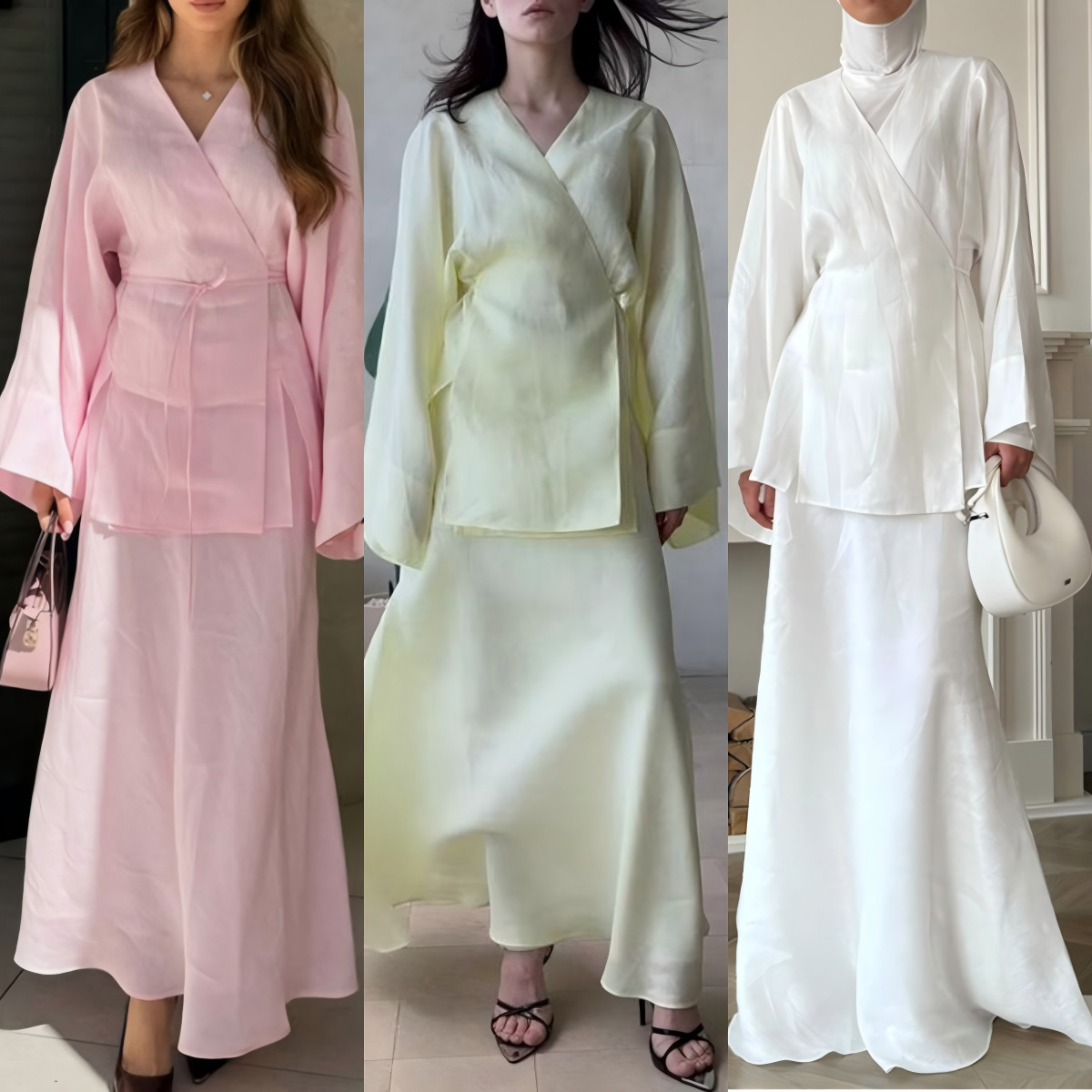 Independent Website Cross-Border European and American Style Lace-Up Long-Sleeve Skirt Set, Fashionable Casual Two-Piece Set for Women Ntz6013