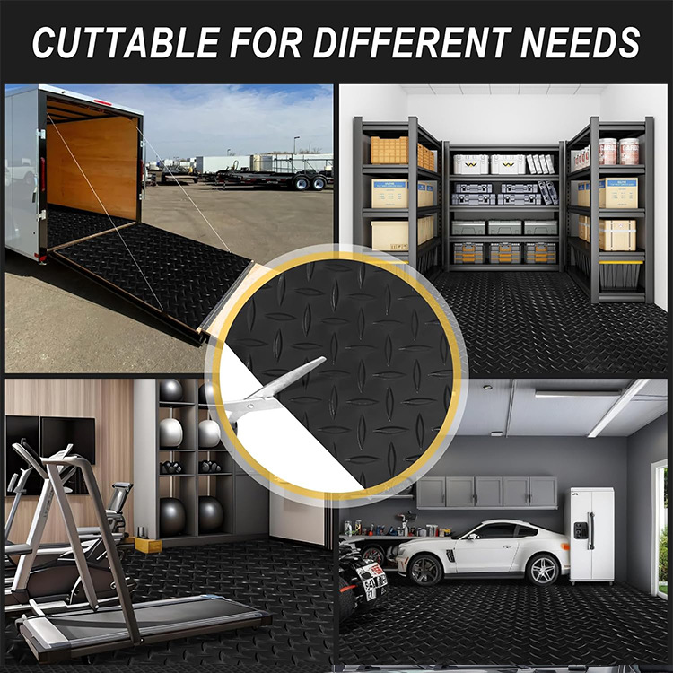 Pvc Garage Floor Mat, Vinyl Floor Mat, Diamond Pattern Floor Mat, Rv Floor Leather, Parking Space Carpet