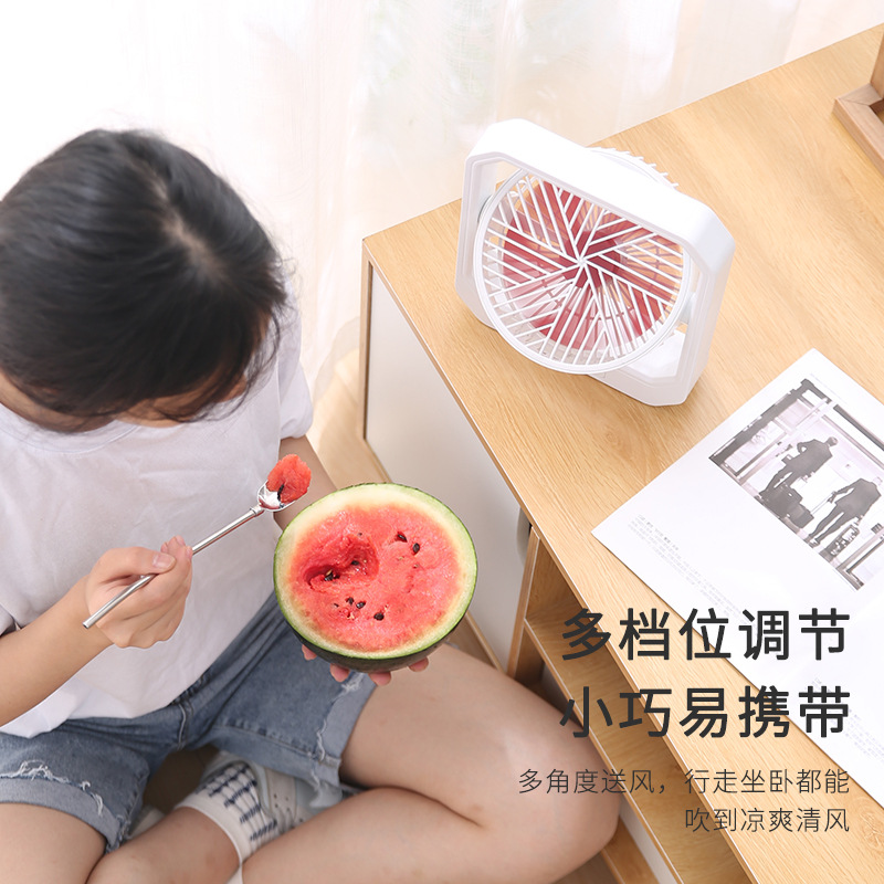 喷雾桌面风扇迷你家用电风扇usb充电台式空调风扇便携手持小风扇