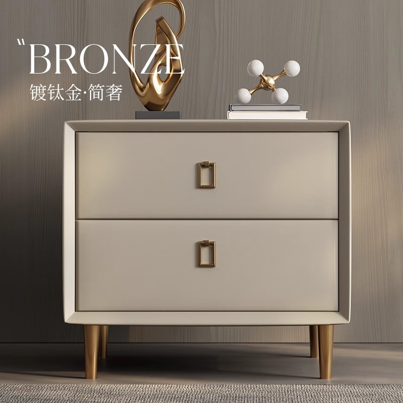 Luz lujosa mesa de cabecera de moda nórdica simple posmoderna dormitorio en línea ins almacenamiento de almacenamiento de hogares pequeños pies altos