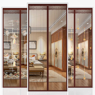 Magic Tape Anti-Mosquito Door Curtain Magnetic Screen Door for Home Use in Summer, Self-Adhesive Screen Mesh, No Drilling Required, Self-Installation Magnet