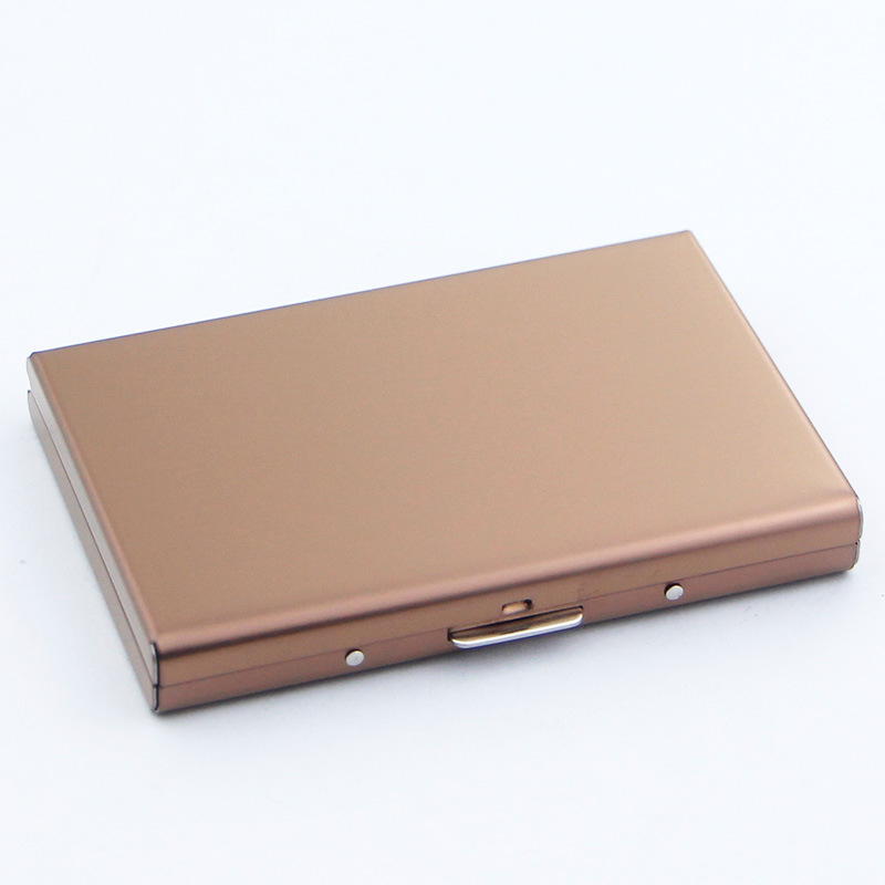 Fábrica al por mayor caliente de acero inoxidable titular de la tarjeta 6 ranuras de tarjeta de crédito bancaria caja de tarjeta de metal titular de la tarjeta de garantía de calidad