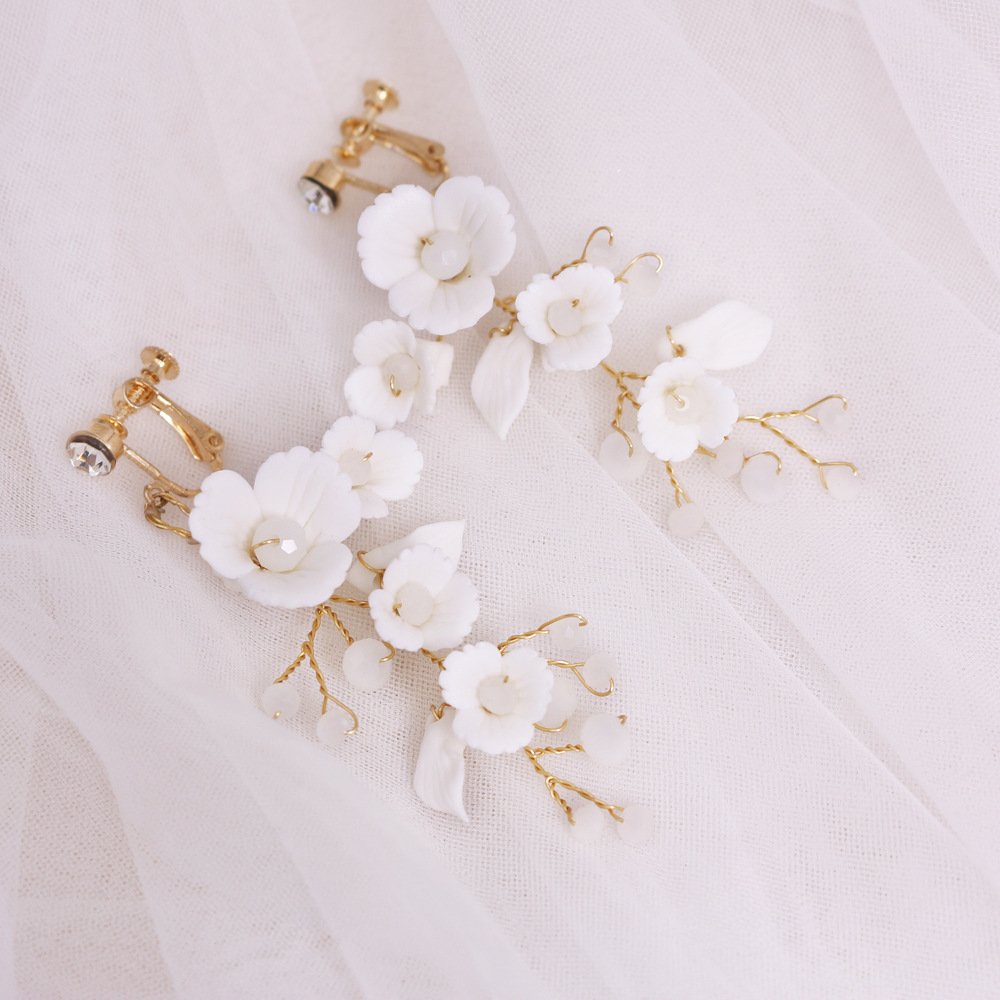 Title 6, Orecchini da sposa fatti a mano in ceramica con...