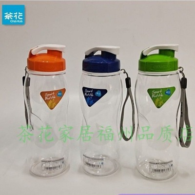 茶花800ML大号水滴运动杯食品级PP创意户外太空杯简约随身杯学生|ms