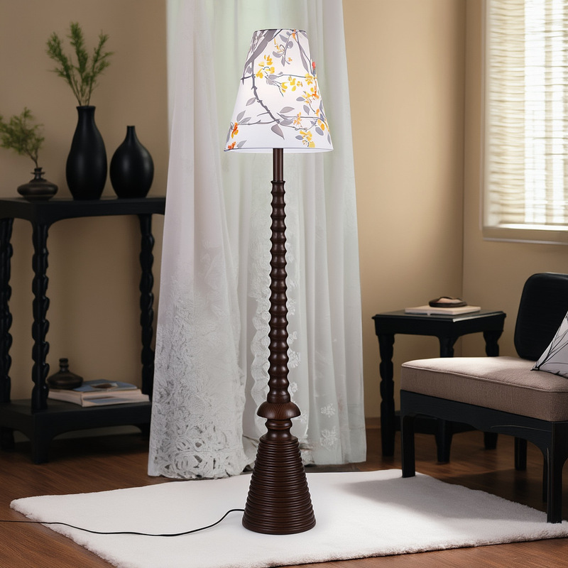 Floor Lamp for Living Room Sofa, French Retro High-End Style, Vintage Wabi-Sabi Style, Bedroom Bedside Lamp, Floor-Standing Table Lamp