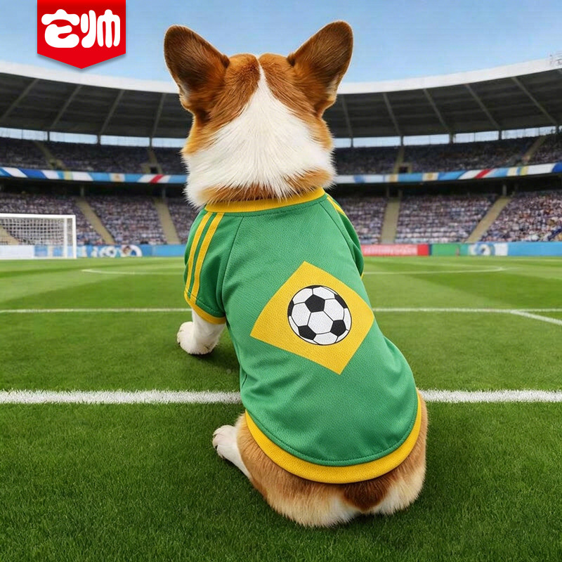 Mascotas primavera y verano perros ropa de fútbol al por mayor transfronteriza ropa deportiva para mascotas ropa deportiva transpirable ligera