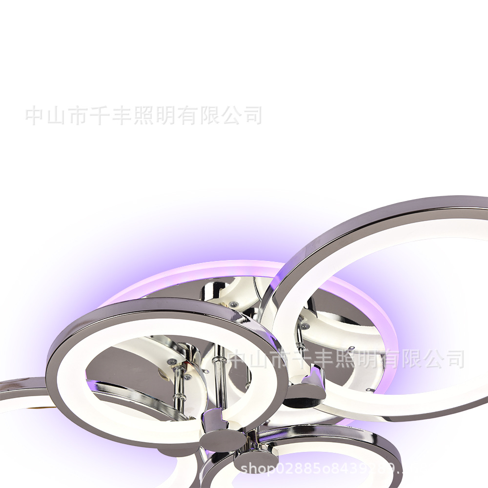 Anillo moderno creativo LED techo acrílico minimalista hogar dormitorio iluminación principal comedor sala de estar iluminación decorativa