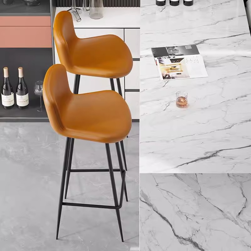 Sillas de bar nórdicas sillas de respaldo de hierro forjado sillas de bar sillas de recepción comerciales sillas de recepción modernas y simples taburetes altos