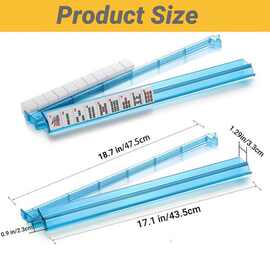 1套 颜色：图片色 材质：塑料 美国麻将推尺麻将理牌尺18寸透明麻