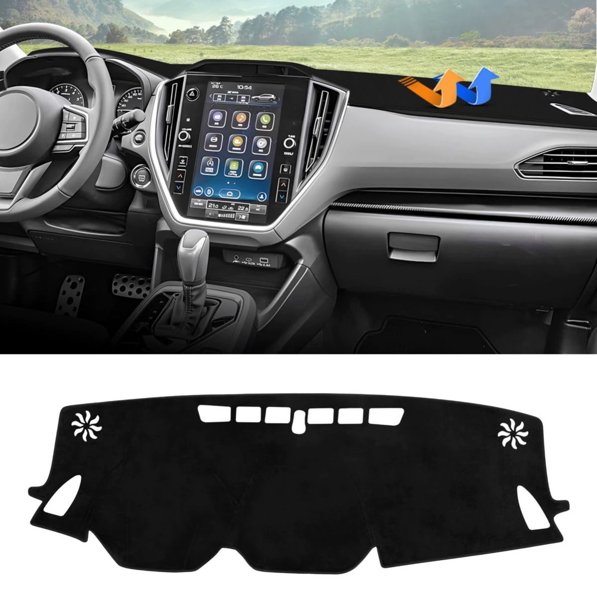 Трансграничная применимость 24 25 Subaru Crosstrek автомобильная средняя крышка приборной панели противоскользящая защита от солнца