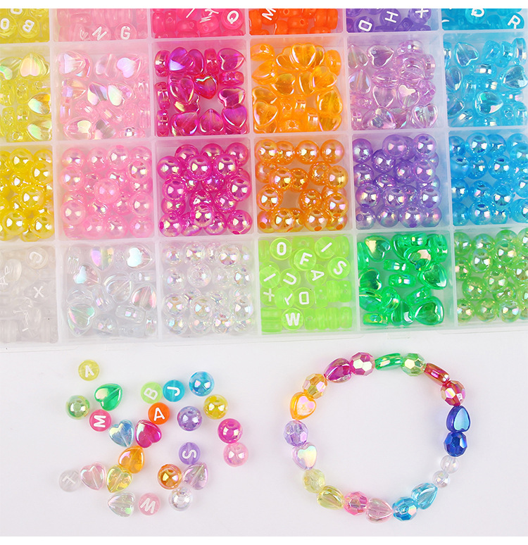 198g Weight Beads Jewelry Making Type DIY Jewelry Accessories Classification 1 Box Arylic Letter DIY Jewelry Accessories Beads