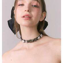 Potato23FW ��ɫ�͹��y�Tᔻ��������ʯ��ɫƤ�|�{��choker