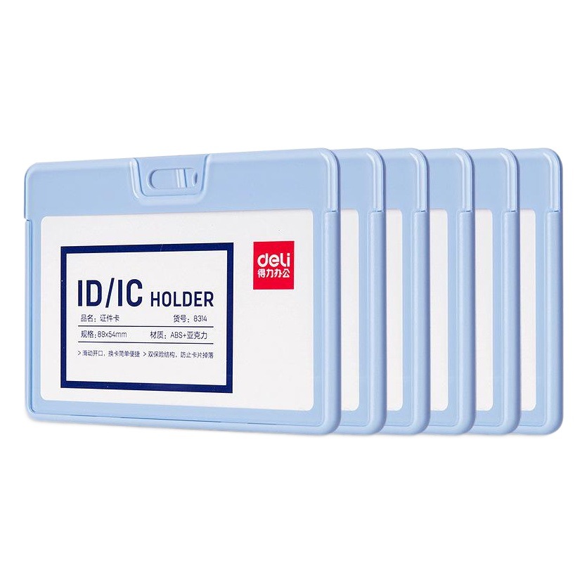 Deli 8315 8314 Tarjeta de Identificación de color Horizontal Vertical placa permiso de trabajo Etiqueta de trabajo sin cordón