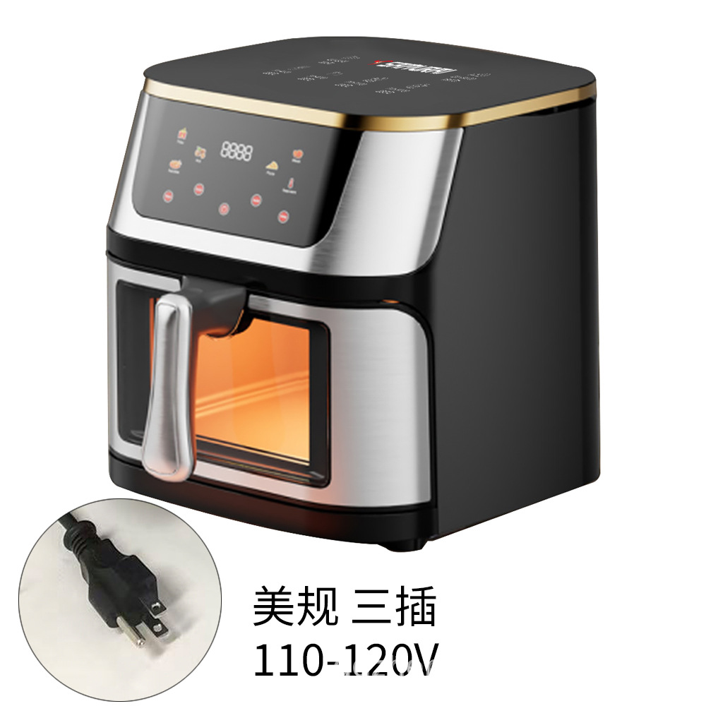 Household 10L Air Fryer Smart French Fries Machine Cross-Border 110V Us Standard Three-Plug in Stock