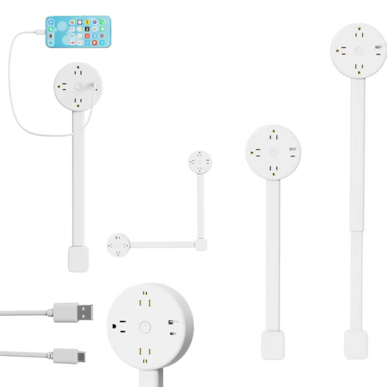 Nuevos productos transfronterizos Electrical Outlet Extender Enchufe Sofá Mesilla de noche Expansor