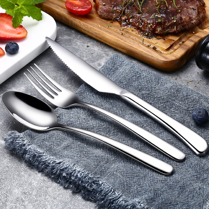 304 Stainless Steel Western Tableware suit Knife and Fork Spoon French Entry Luxury Steak Knife and Fork Elegant Hotel Tableware butter knife