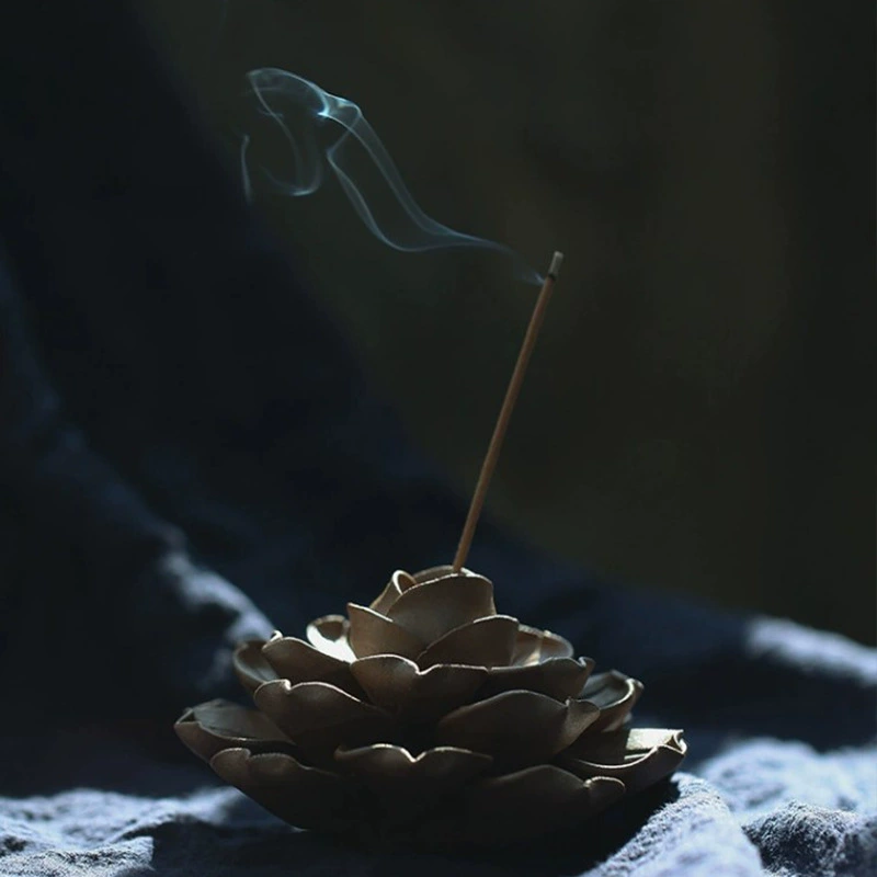 Популярный Цзиндэчжэнь керамический Лотос держатель для благовоний с тремя отверстиями керамогранит курильница линия сандалового дерева Тибетский ладан дзен