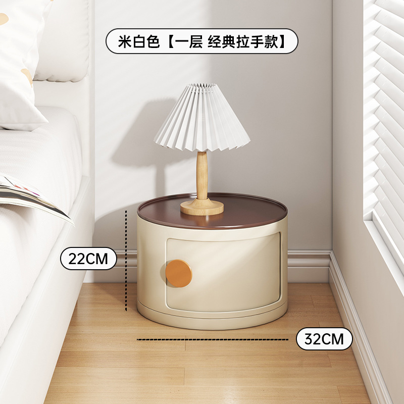 Armario de almacenamiento multicapa pequeño armario de almacenamiento estrecho super estrecho mesilla de cama sofá gabinete lateral cilindro mesilla de cama sala de estar