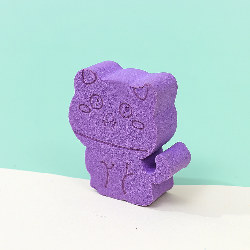 Polvo plano de color sólido personalizado polvo de caramelo de animales polvo de polvo no comer polvo KT gato plano maquillaje esponja almohadilla de aire huevo de maquillaje