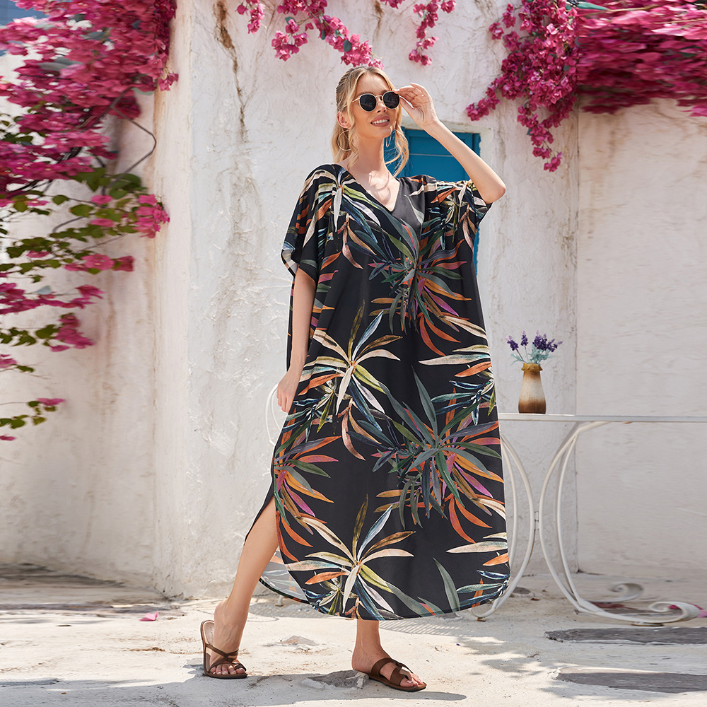 12-color transfronterizo Amazon nuevo Vestido de playa de vacaciones bikini ropa de protección solar traje de baño blusa 3903