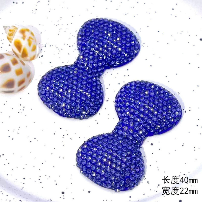 陶泥镶满钻蝴蝶结立体甜美可爱奢华亮DIY百搭手机壳包链钥匙配饰|undefined