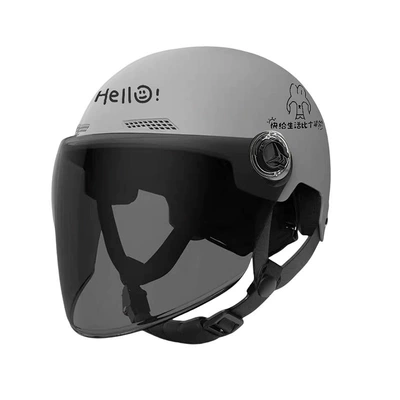 Helmet for All Seasons, Lightweight Safety | Motosiklet kaskı (dəbilqə) - 3c-certification-spring-and-summer-lucky-rabbit-cold-gray-long-tea-one-size-fits-all