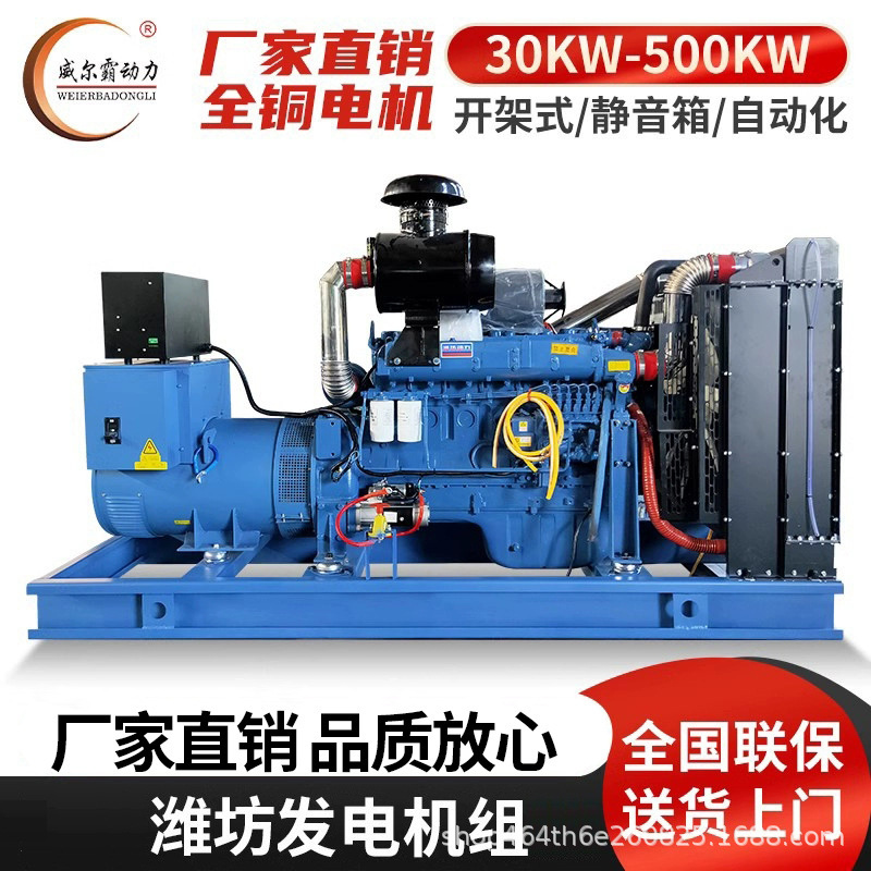 潍坊柴油发电机组30KW50/100/200/300/500千瓦大功率静音380V三相|undefined