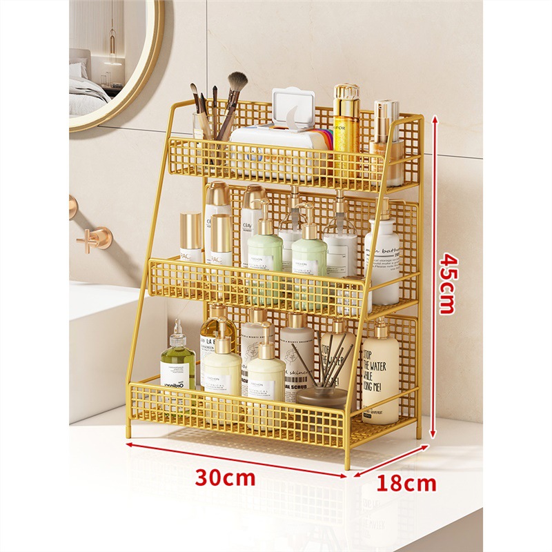 Estante Organizador para Lavabo de Hierro de 4 Niveles para Baño