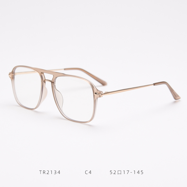 Aviator Glasses Frame Unisex Trendy Double Bridge Optical Frames_voghion.com