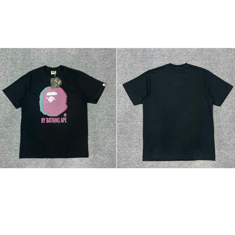 APE Ape トレンドブランド 外国貿易 ヘビーウェイト ピュアコットン ラウンドプリント 男女同型 ゆったり プレミアム 半袖 Tシャツ 25SS|undefined