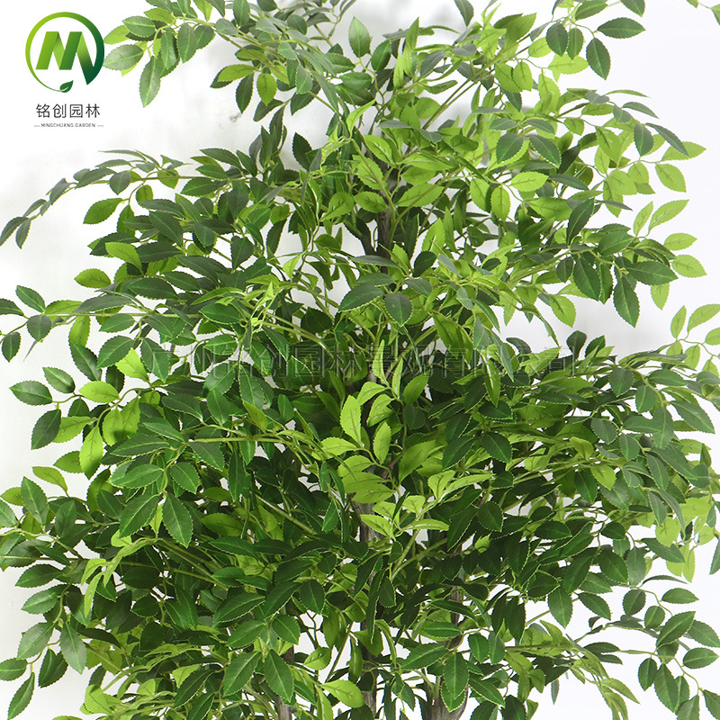 Simulación interior Planta verde en maceta Sala de estar Simulación Elmo Simulación Decoración de plantas Bonsai de lujo ligero Árbol de langosta falso Planta verde falsa