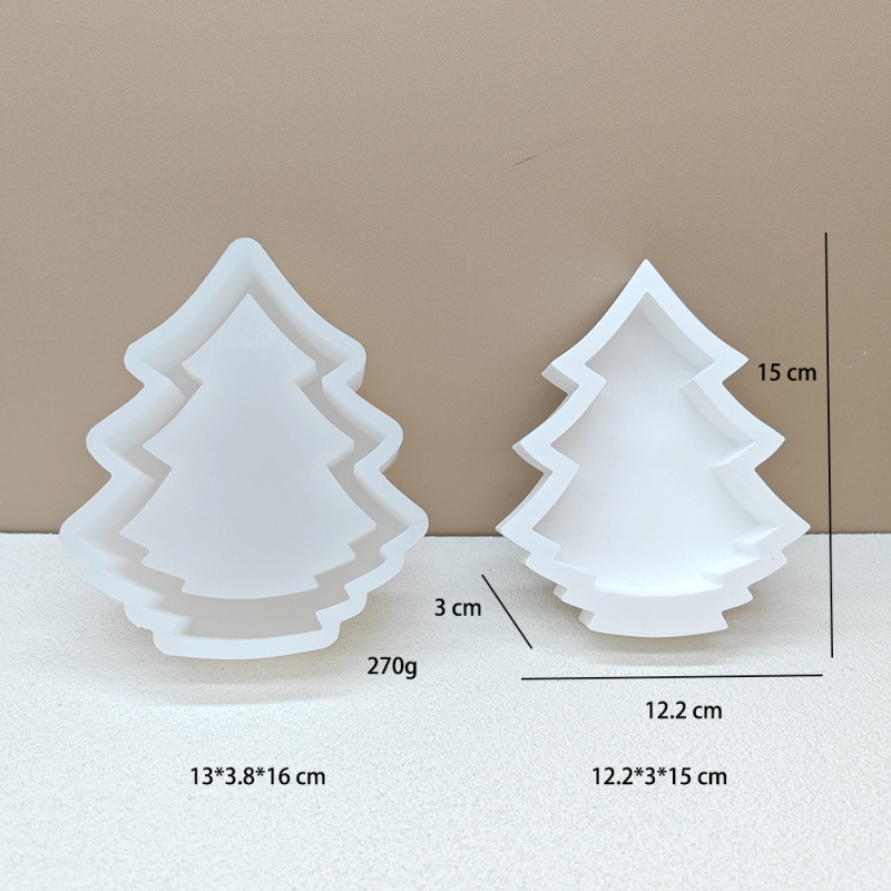 クリスマスツリー船香薫ろうそく金型クリスマスツリー容器シリコン金型シンプル収納ケース家庭装飾品クロスボーダー|undefined