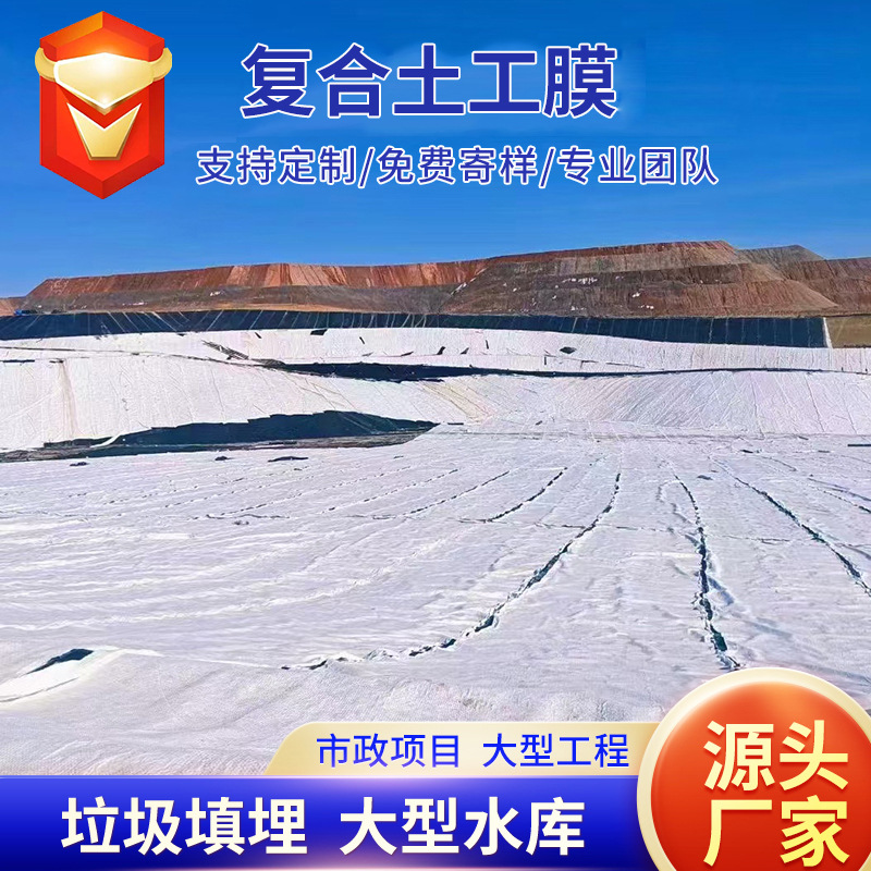 全新料国标复合土工膜厂家尾矿库工程防渗膜垃圾填埋场复合土工膜