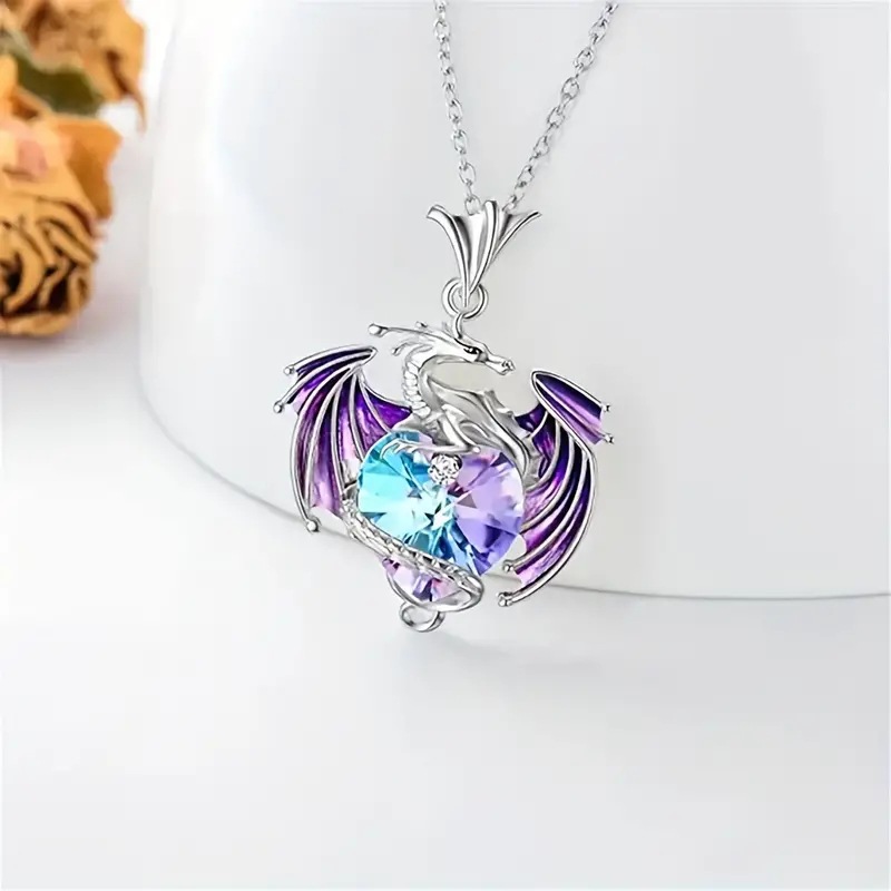 cable chain Chain Type 1 Piece Quantity Casual Cartoon Style Heart Shape Dragon Alloy Plating Women's Pendant Necklace